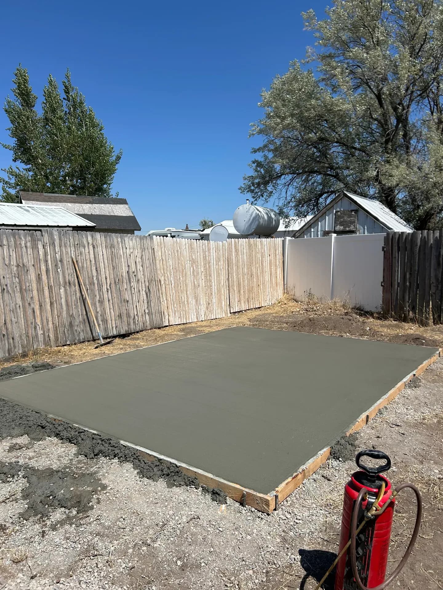 Concrete shop floor installation by Carter Built Construction in Idaho